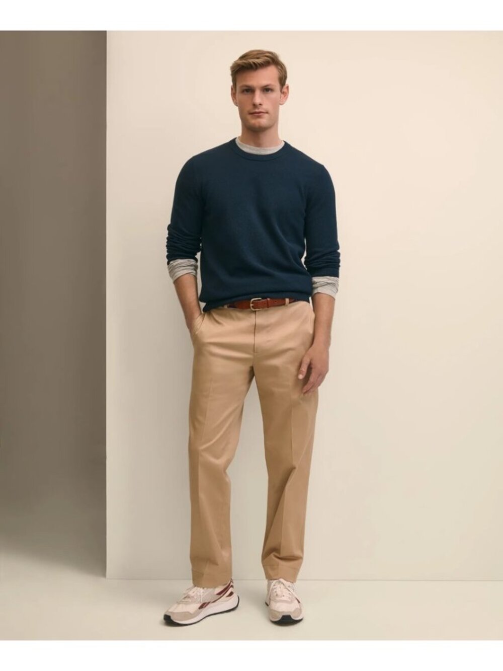 Brooks Brothers Mens 346 Regular Fit Cotton Advantage Chino Clark Pants Size 35